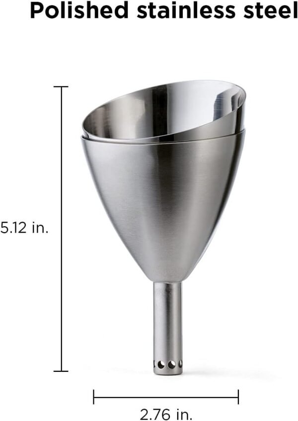 Wine Aerator Shower Funnel with Sediment Strainer, Stainless Steel - Image 2