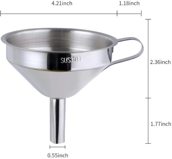 Funnel with Detachable Filter, 18/8（304）Stainless Steel by  (Rainbow) - Image 2