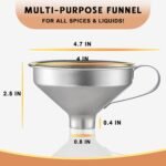 18/8 Stainless Steel Spice Funnel with Handle for Spice Jars - Professional Grade Kitchen Tools - Image 2