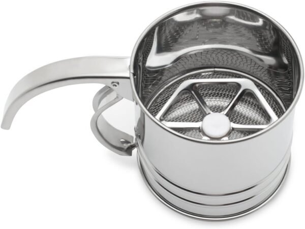 Flour Sifter, Stainless Steel, 1-Cup, Metallic - Image 2