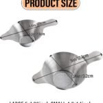 , 2 Pack Different Size Stainless Steel Mini Strainer Fine Mesh Tea Funnel Coffee Filter with Double Handles - Image 2