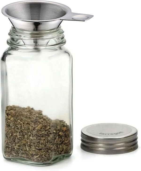 Mini Stainless steel funnel for Dry Ingredient Shakers and Jars Containers Kitchen Use Filling Peppercorn, Spice Mills, Salt - Image 2